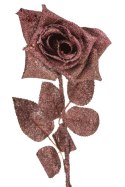 Kwiat sztuczny róża miedziana Aluro