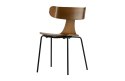 Krzesło metalowo drewniane brązowe FORM