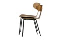 Krzesło metalowo drewniane brązowe FORM