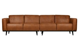 Sofa STATEMENT 4-osobowa 280 cm skóra+pes koniakowa