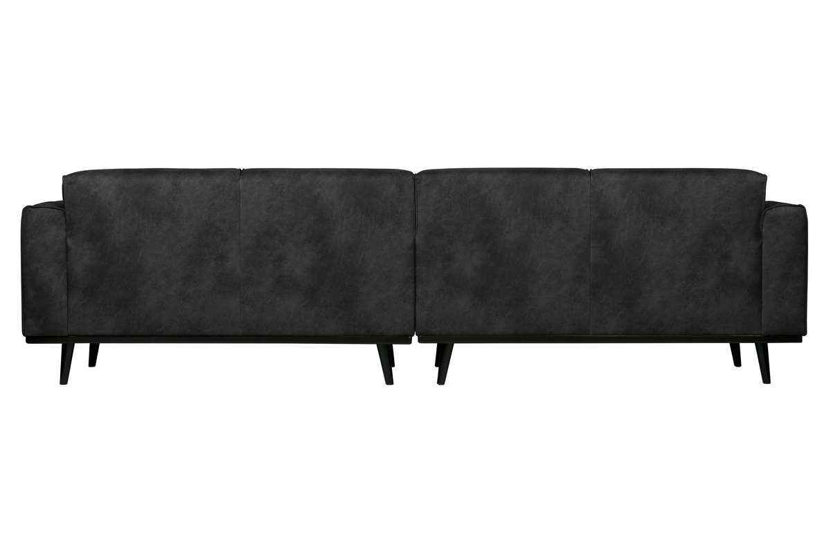 Sofa STATEMENT 4-osobowa 280 cm zamszowa czarna