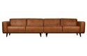 Sofa STATEMENT XL 4-osobowa 372 cm skóra+pes koniakowa