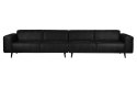 Sofa STATEMENT XL 4-osobowa 372 cm zamszowa czarna