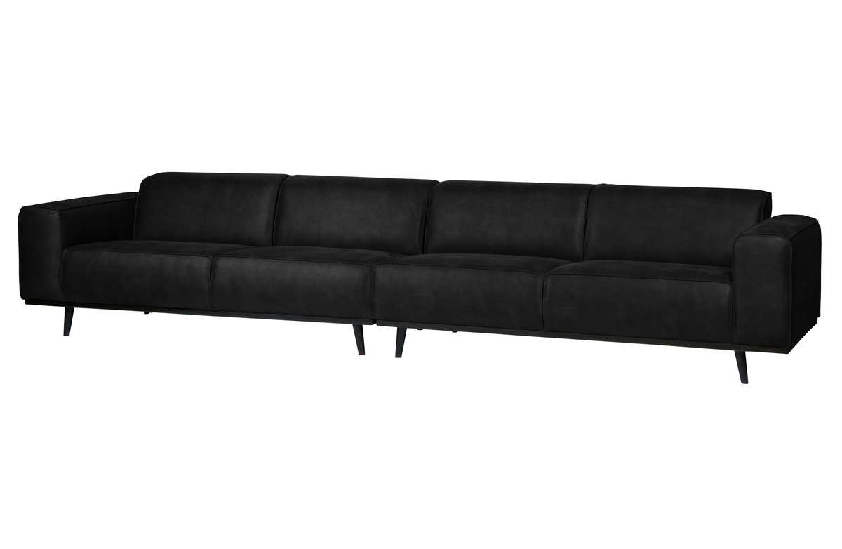 Sofa STATEMENT XL 4-osobowa 372 cm zamszowa czarna