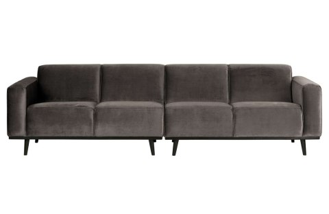Sofa STATEMENT 4-osobowa 280 cm velvet ciemnooszary