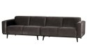 Sofa STATEMENT 4-osobowa 280 cm velvet ciemnooszary