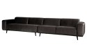 Sofa STATEMENT xl 4-osobowa 372 cm velvet ciemnooszary