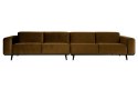 Sofa STATEMENT xl 4-osobowa 372 cm velvet honey żółty