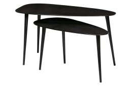 Zestaw 2 stołów z metalu czarnych TRIANGLE