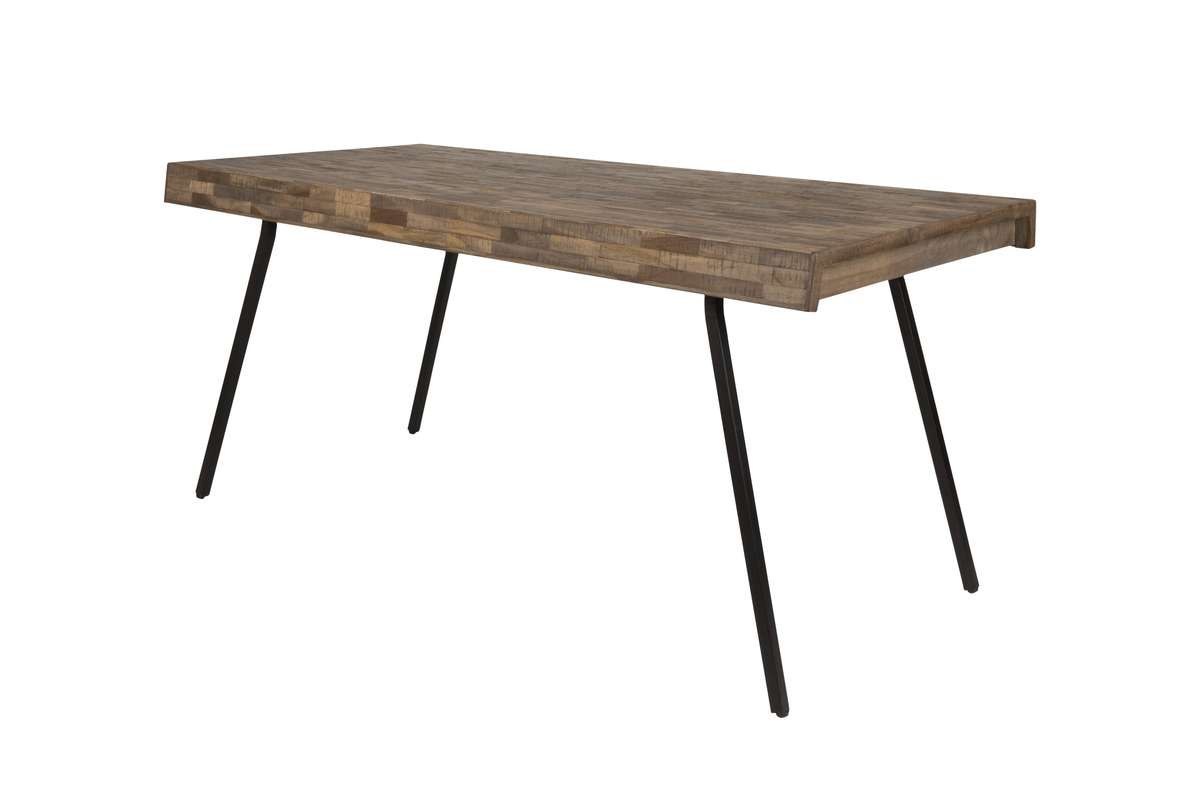Stół z drewna tekowego i metalu 180X90 SABA naturalny
