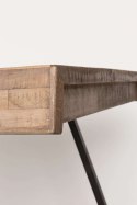 Stół z drewna tekowego i metalu 200x90 SABA naturalny