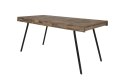 Stół z drewna tekowego i metalu 220x100 SABA naturalny