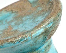 Duży świecznik ceramiczny turkusowy 48 cm Azzurro Old