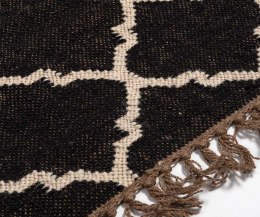 Dywan wełniany w koniczynę marokańską biało-czarny GEO1 120x180 cm