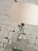 Lampa stołowa szklana z czarnym kloszem MURANO L