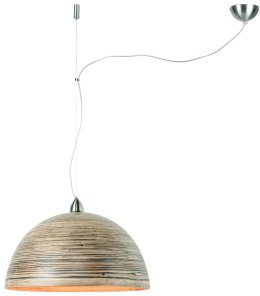 Lampa wisząca z bambusowym kloszem HALONG naturalna