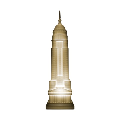 Lampa stojąca wieżowiec Empire złoty