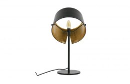 Lampa stołowa metalowa PIEN czarna ze złotym wnętrzem