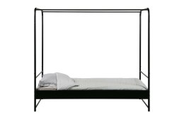 Łóżko z baldachimem BUNK metalowe czarne 90x200 cm