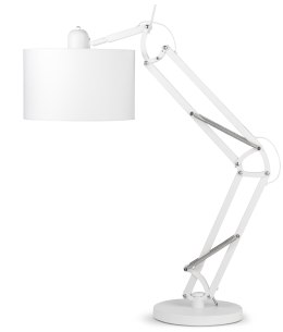 Lampa stołowa / biurkowa z abażurem MILANO biała