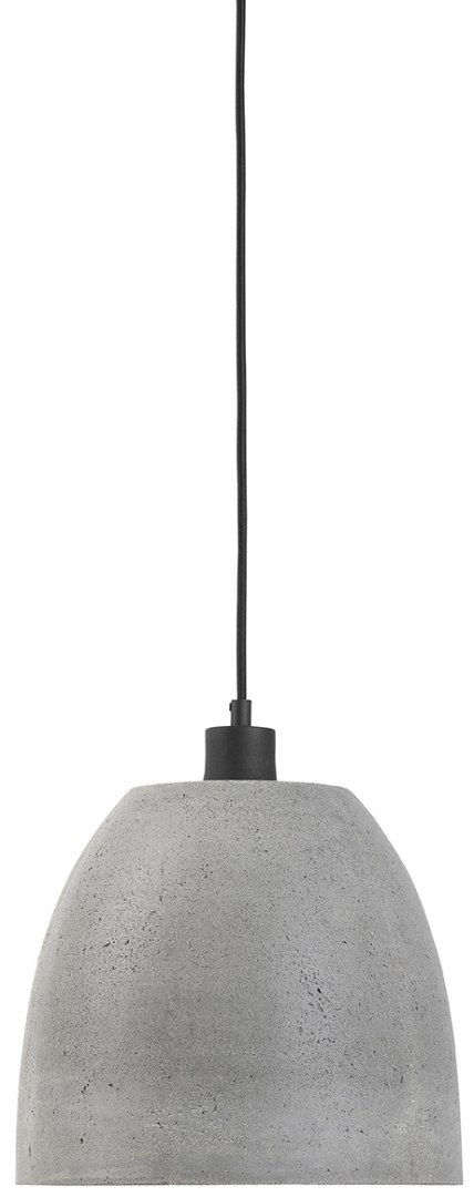Lampa wisząca z betonowym kloszem Malaga szara M