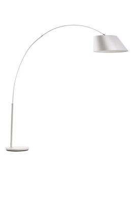 Lampa podłogowa z kloszem biała FLOOR LAMP ARC