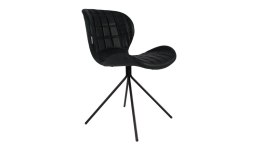 Krzesło skórzane w kolorze czarnym OMG