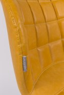 Krzesło skórzane w kolorze żółtym OMG