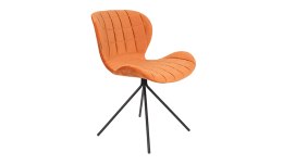 Krzesło tapicerowane pomarańczowym aksamitem OMG