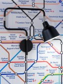 Lampa ścienna regulowana LONDON czarna