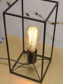 Lampa stołowa druciana kostka loft Antwerp czarna