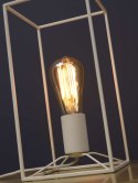 Lampa stołowa druciana kostka loft Antwerp biała