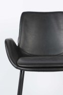 Fotel skórzany w kolorze czarnym BRIT