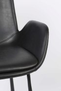 Fotel skórzany w kolorze czarnym BRIT