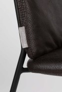 Krzesło druciane z poduszką z ekoskóry FAB czarne
