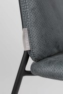 Krzesło druciane z poduszką z ekoskóry FAB grafitowe