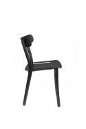 Krzesło aluminiowe bistro FRIDAY czarne
