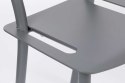 Krzesło aluminiowe bistro FRIDAY szare