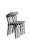 Krzesło aluminiowe bistro FRIDAY szare