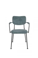Krzesło z podłokietnikami BENSON szaroniebieskie