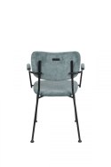 Krzesło z podłokietnikami BENSON szaroniebieskie