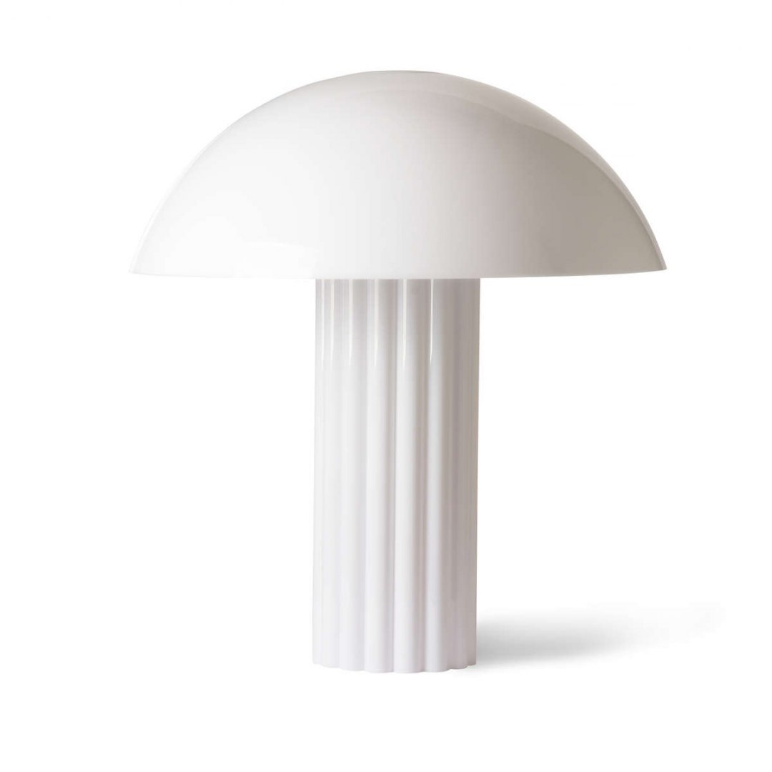 Lampa stołowa kolumna - akrylowa biała