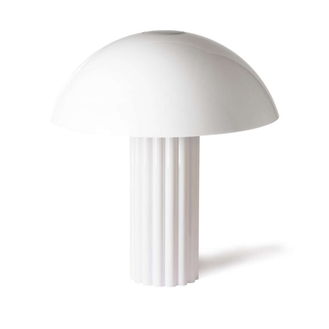 Lampa stołowa kolumna - akrylowa biała