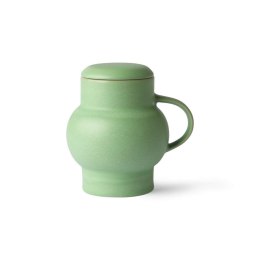 Kubek ceramiczny z pokrywką L zielony