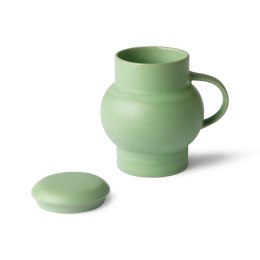 Kubek ceramiczny z pokrywką L zielony