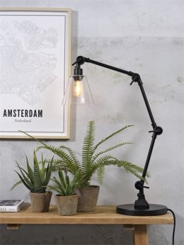 Lampa biurkowa emaliowana Amsterdam 100 cm / abażur 16 cm szklany
