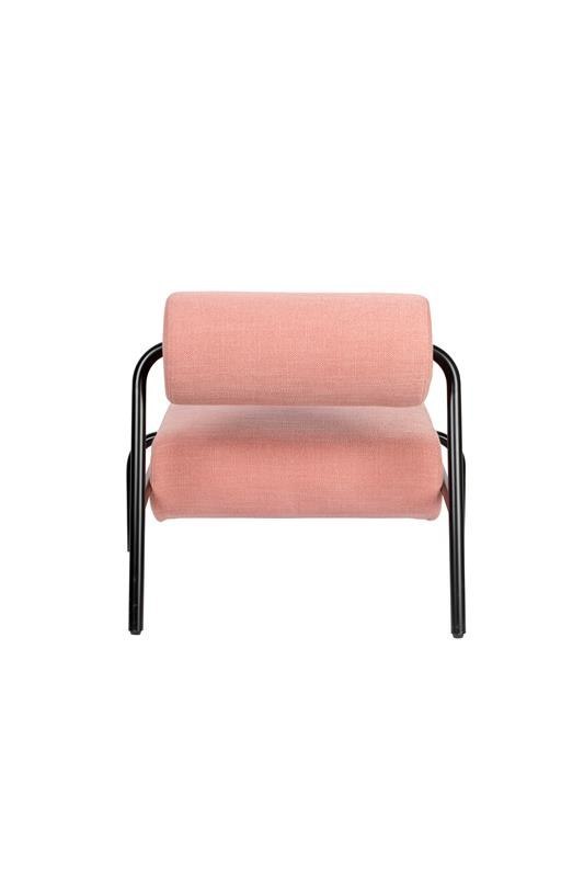 Fotel lounge nowoczesny LEKIMA różowy