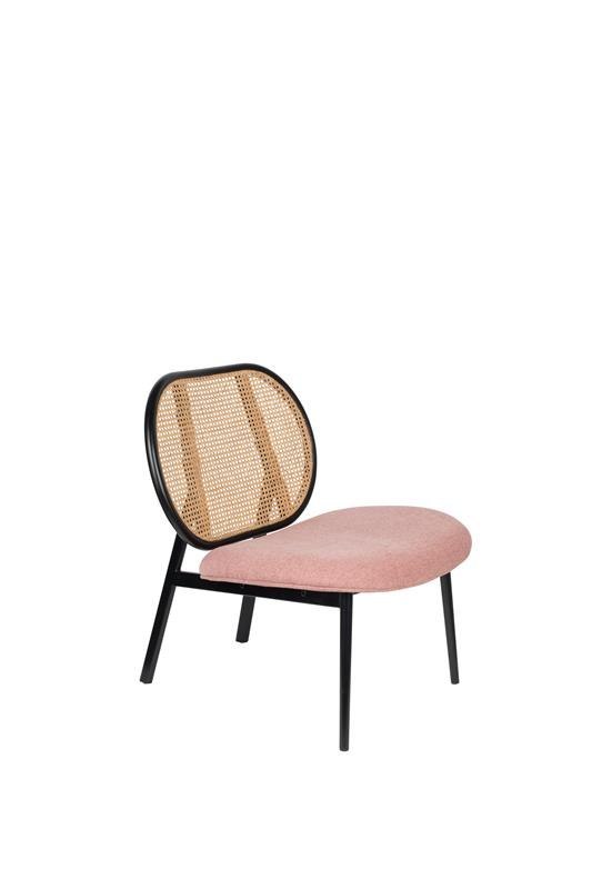 Fotel z motywme plecionki wiedeńskiej różowy SPIKE