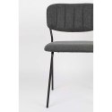 Krzesło tapicerowane JULIETTE czarny / ciemnoszary