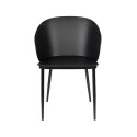 Krzesło do jadalni plastikowe modern GAVIN czarne
